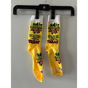 Sour Patch Kids Socks Adult Yellow Trick Or Treat Halloween Crew Length